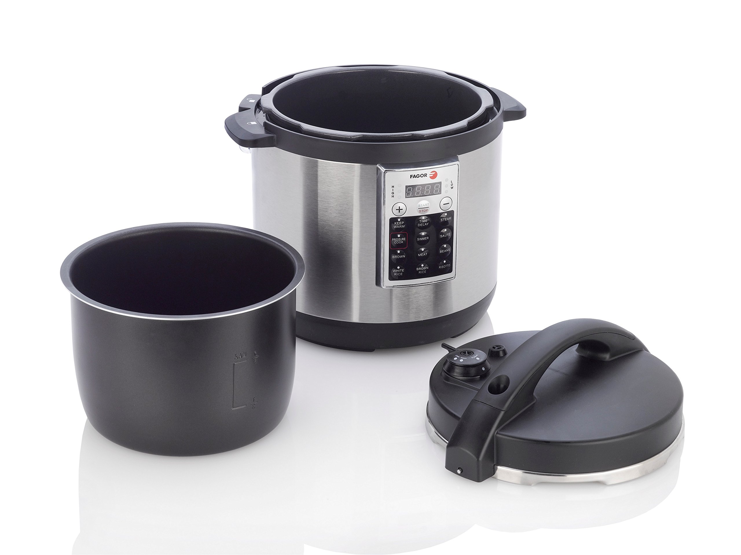 Fagor 670041970 Premium Electric Pressure and Rice Cooker, 8 quart