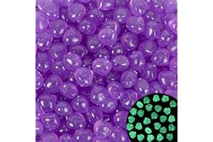 KAIYUAN DYNASTY 100pc Sparkling Luminous Stones Glowing Rocks for Aquarium Bling Glow Stones for Fish Tank Glowing Stones for Landscaping Glow in The Dark Garden Pebbles