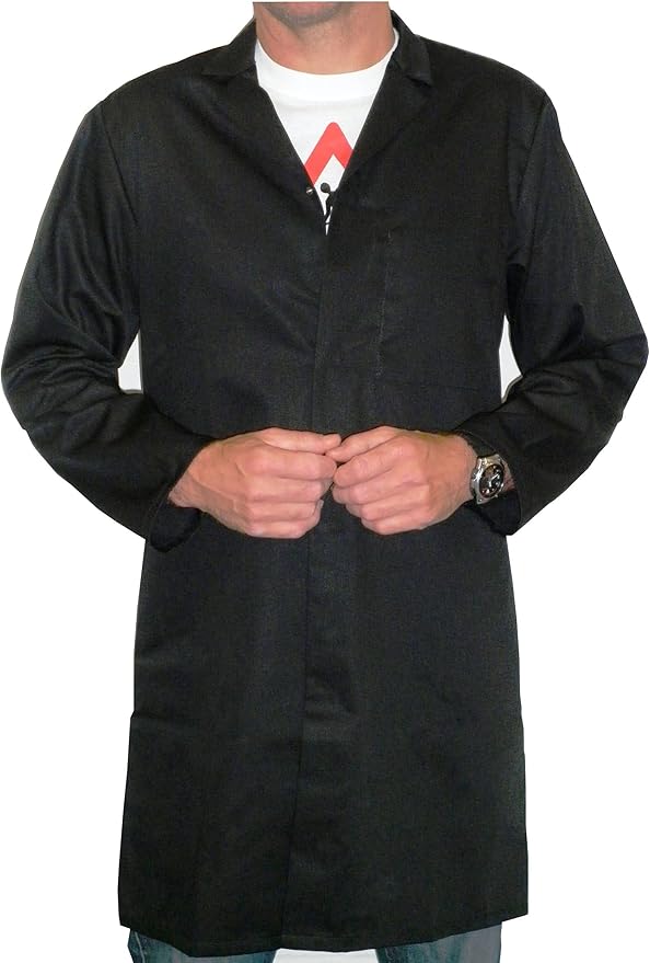 Food Safety Direct Black Unisex Lab/Warehouse Coat (with no External