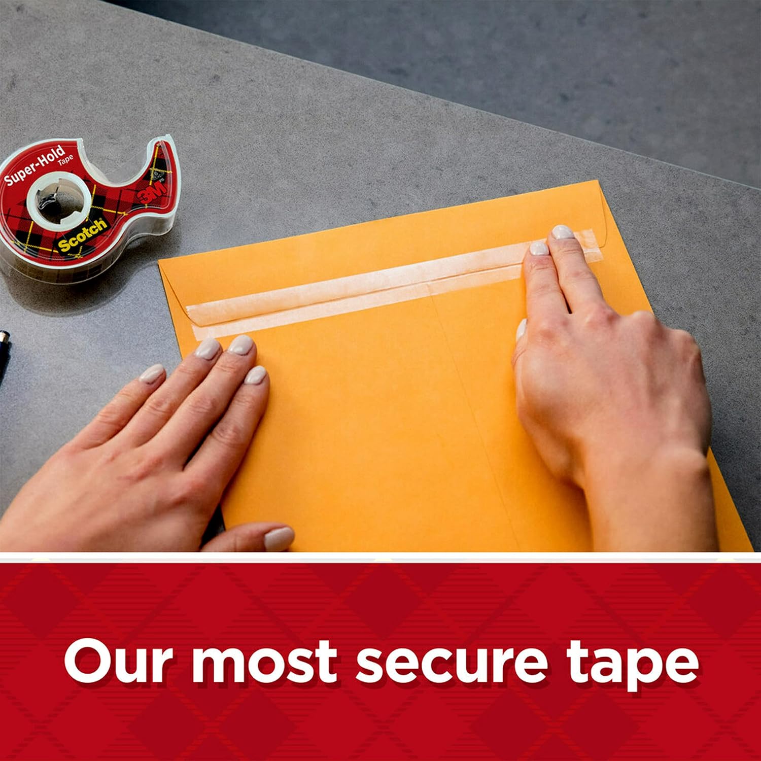 Scotch Super-Hold Tape, 2 Rolls, Transparent Finish, 50% More Adhesive, Trusted Favorite, 3/4 x 600 Inches, Dispensered (198DM-2) : Office Products