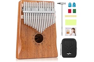 Shaevle Kalimba 17 Keys Thumb Piano, Mbira Finger Piano with Carrying Case, Tune Hammer, Songbook - Musical Instruments Gift for Kids Adult Beginners