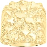 Jewels By Lux 10kt Yellow Gold Mens Nugget Fashion Ring