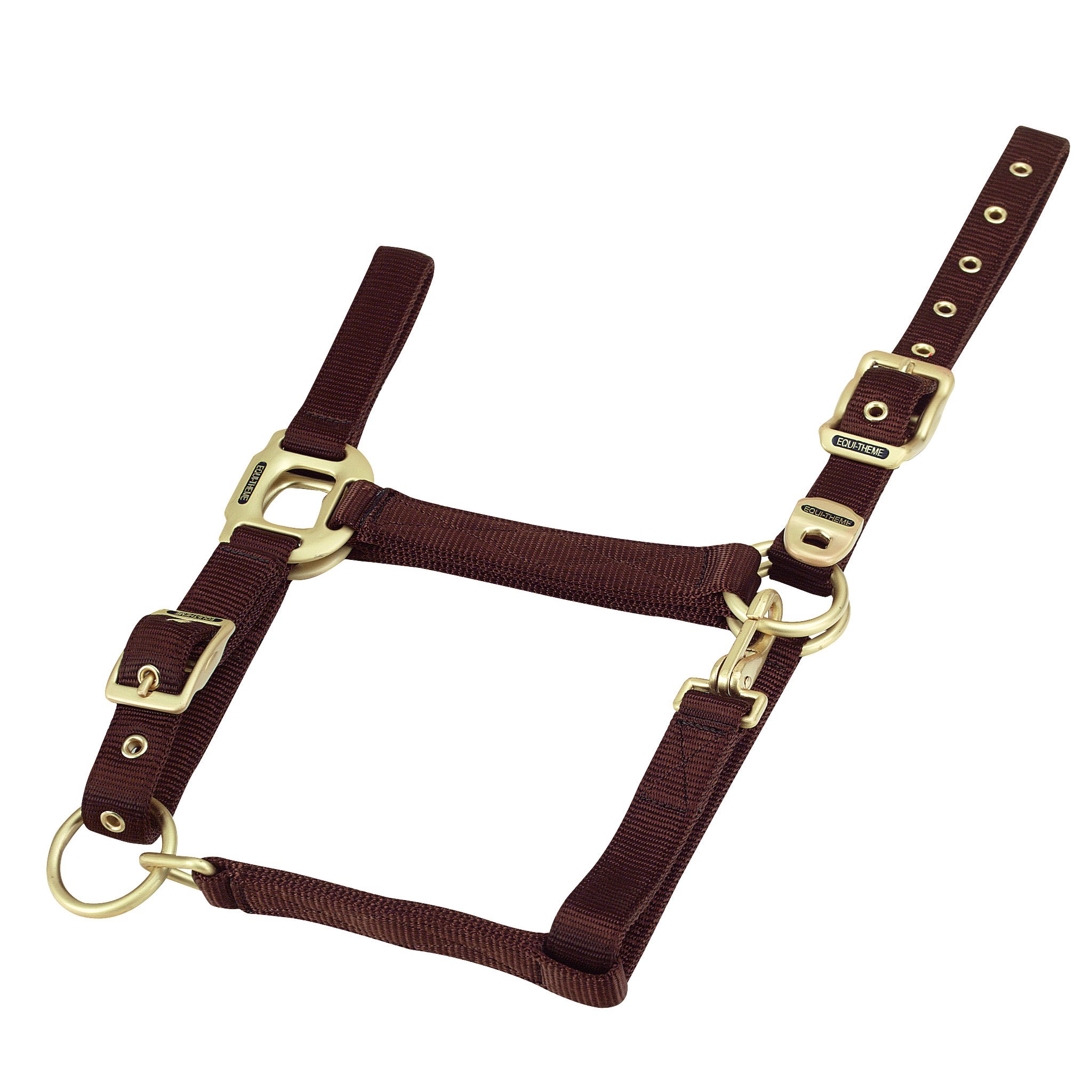 Equi-Theme/Equit'm Unisex Adult 510099 Nylon Halter - Brown, One Size