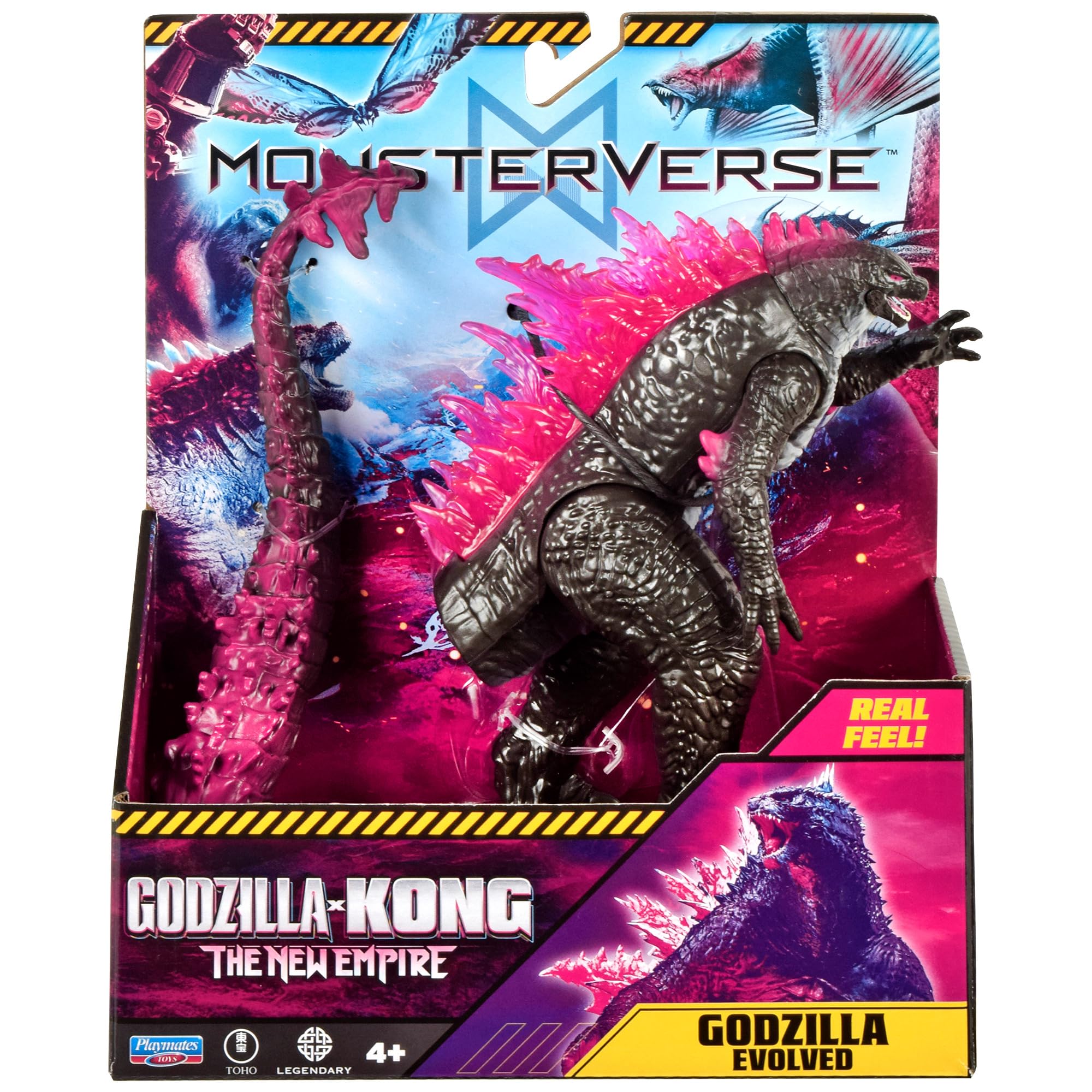 MonsterVerse Godzilla x Kong: The New Empire, 6-Inch Real Feel Godzilla Action Figure Toy, Iconic Collectable Movie Character, For Ages 4 Years+