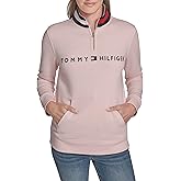 Tommy Hilfiger womens Fleece Mockneck 1/4 Zip Soft Sweatshirt