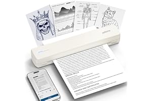 Portable Printer, D810 Bluetooth Thermal Printer,Inkless Printer Compatible with Phone and Laptop, Mobile Printer for Office,