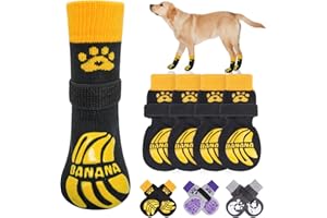 BEAUTYZOO Non-Slip Dog Socks to Prevent Licking Paws, Dog Shoes for Hot Pavement, Paw Protector Traction on Wood/Hardwood Floors- Grip That Works Even When Twisted-Senior Small Medium Large Dog Boots