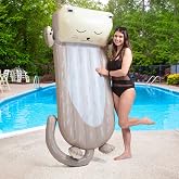 Giant Inflatable Otter Pool Float, Over 5.5 FT Long, Built for Lounging | Elevated Headrest, 4x Thicker for More Durability- Kids, Adults Swimming Lounger Chair- Summer Animal Floaty Beach Party
