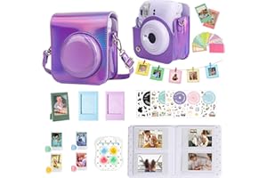 WOGOZAN Accessories Kit for Fujifilm Instax Mini 12 Instant Camera Case + Album for Mini 3 Inch Film + Color Filters + Photo 