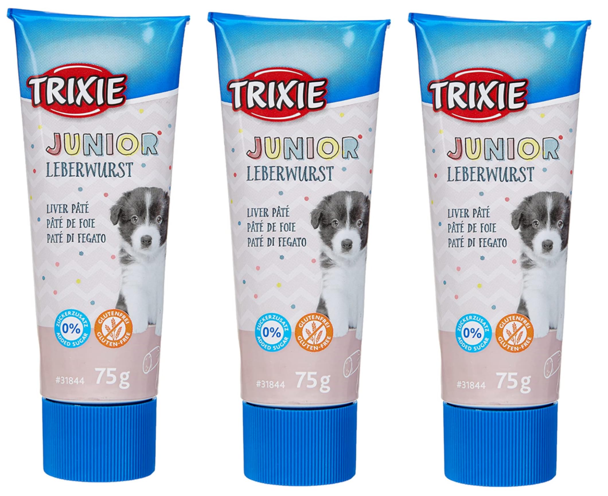 3 PACK TRIXIE JUNIOR PASTE LIVER PATE DOG PUPPY TREAT PASTE DELICIOUS SNACK 75G