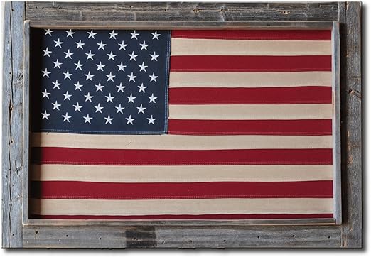 Amazon Com Barn Wood Rustic Framed Cotton Tea Stained American