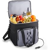 Ivation Portable Electric Cooler Bag | 18L Soft Sided Thermoelectric Travel Cooler with Shoulder Strap, Storage Pocket &amp; DC 12V Plug in for Car, Truck &amp; RV Camping