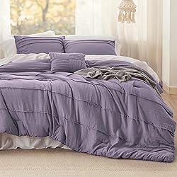 Bedsure Purple Twin Comforter Set - 3 Pieces Pinch
