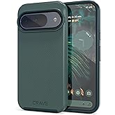 Crave for Google Pixel 9 Case and Pixel 9 Pro Case, Shockproof Protection Dual Layer Cover (6.3 inch) - Forest Green