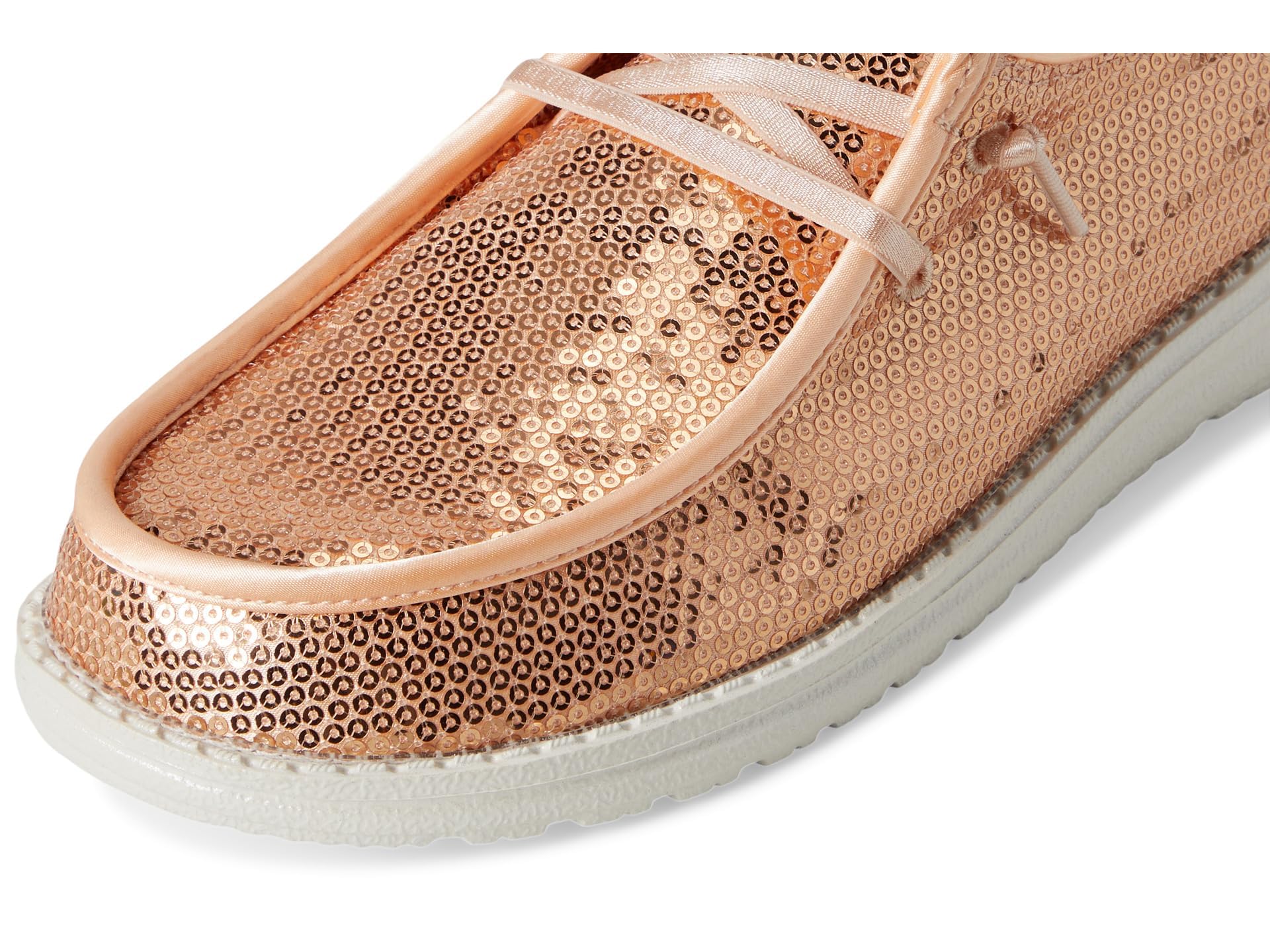 HEYDUDE Womens Wendy Disco Sequin Blush 11 Medium
