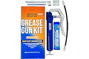 Better Boat Manual Mini Grease Gun Kit, 3 Oz Cartridge, Pistol Grip, for Marine Wheel Bearing and Automotive Use