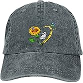 Baseball Cowboy Cap Sunflower Adjustable Adult Vintage Cotton Hats for Women Men Outdoor Sport Denim Sun Hat