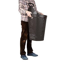 Mind Reader 60L Rolling Laundry Hamper, Clothes
