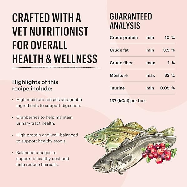 THE HONEST KITCHEN MINCED – SALMON & COD IN FISH BROTH GRAVY WET CAT FOOD, 5.5 OZ (PACK OF 12)