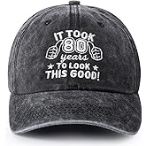 40th 50th 60th 70th Birthday Gifts for Men, Vintage Happy Birthday Gift Ideas Baseball Caps Adjustable, Funny Birthday Hats