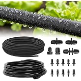 MIXC Drip Irrigation System with 100FT 1/4" Soaker Hose | 80% Water Savings, Weeping Tech for Deeper Root Watering, Garden Kit with 10FT 1/2" Tubing for Raised Beds, Vegetables