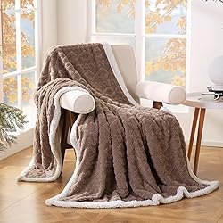 PU MEI Sherpa Throw Blanket for Couch Sofa