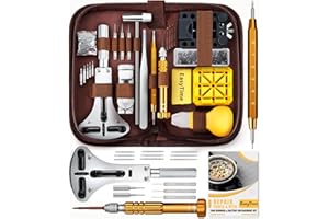 EasyTime Watch Repair Kit, Watch Link Removal Tool, Watch Band Adjustment, Including Watch Back Case Opener, Spring Bar, Operation Manual, Suitable for Battery Replacement and Strap disassemble