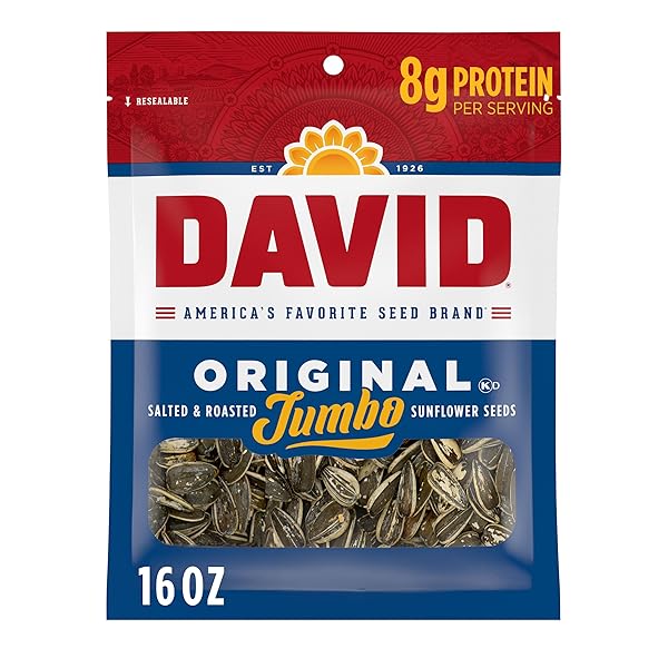 DAVID JUMBO SUNFLOWER SEEDS, ORIGINAL FLAVOR, 16 OZ.