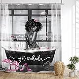Glawry Sexy Black Girl Shower Curtain African