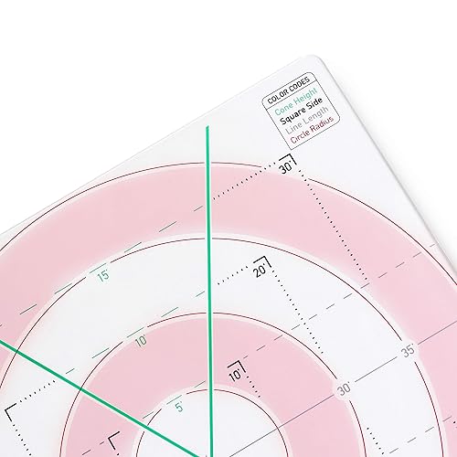 Hexers Spell Damage AOE Template, Dungeons and Dragons D&D DND Pathfinder RPG Compatible, templates for Line Cone Square or Circle Spells, converts inches to in Game feet