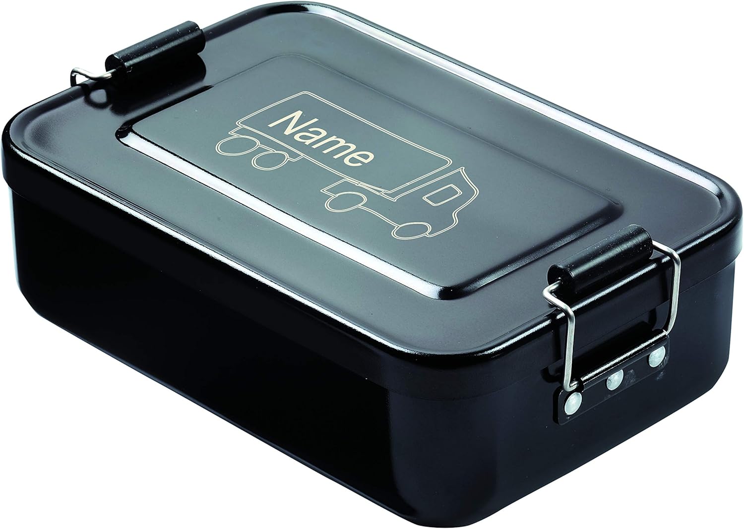 elasto Personalisierte Vesperbox mit Gravur BPA-Freie Brotdose mit