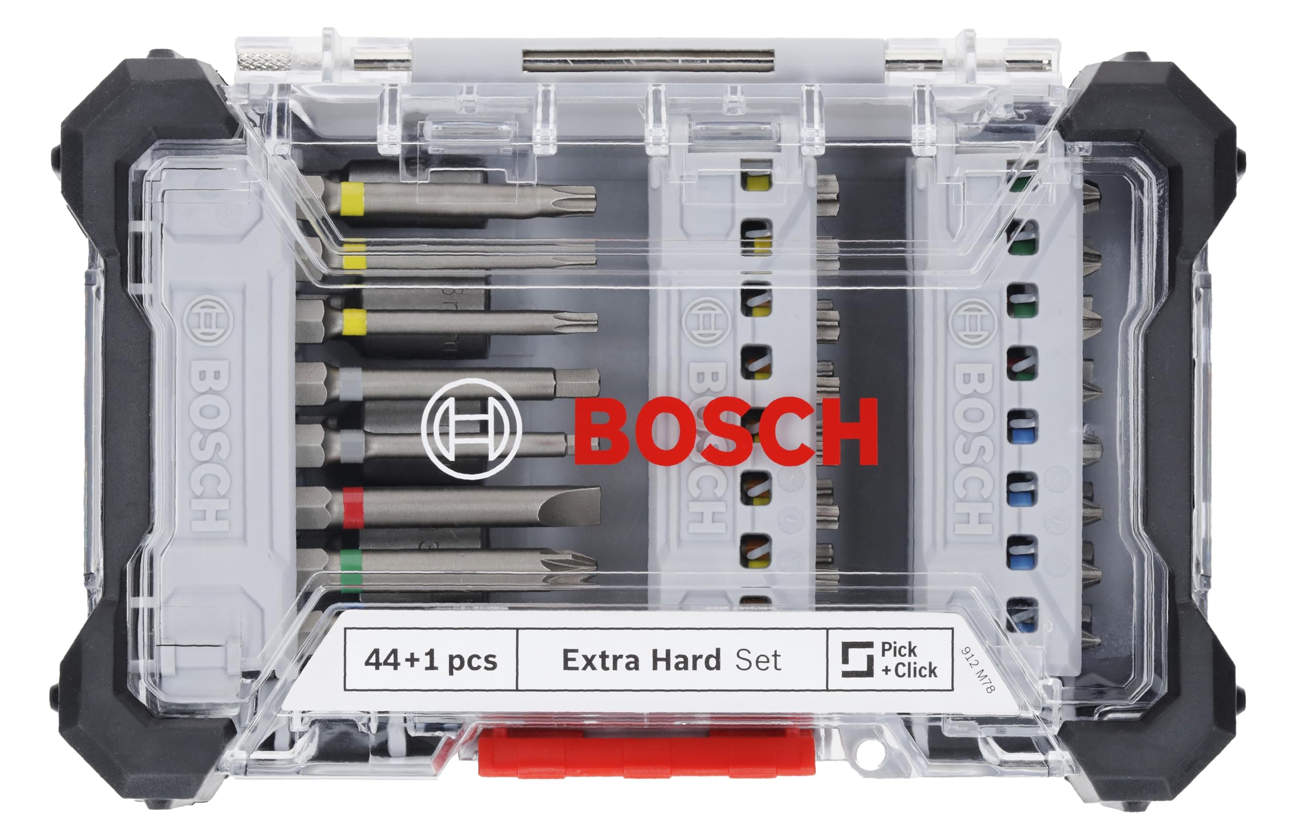 Bosch 45x Extra Hard Schrauberbit-Set, 44+1‑tlg. (168 x 110,5 mm, Professional Zubehör Schraubendreher, Bohrschrauber) 2