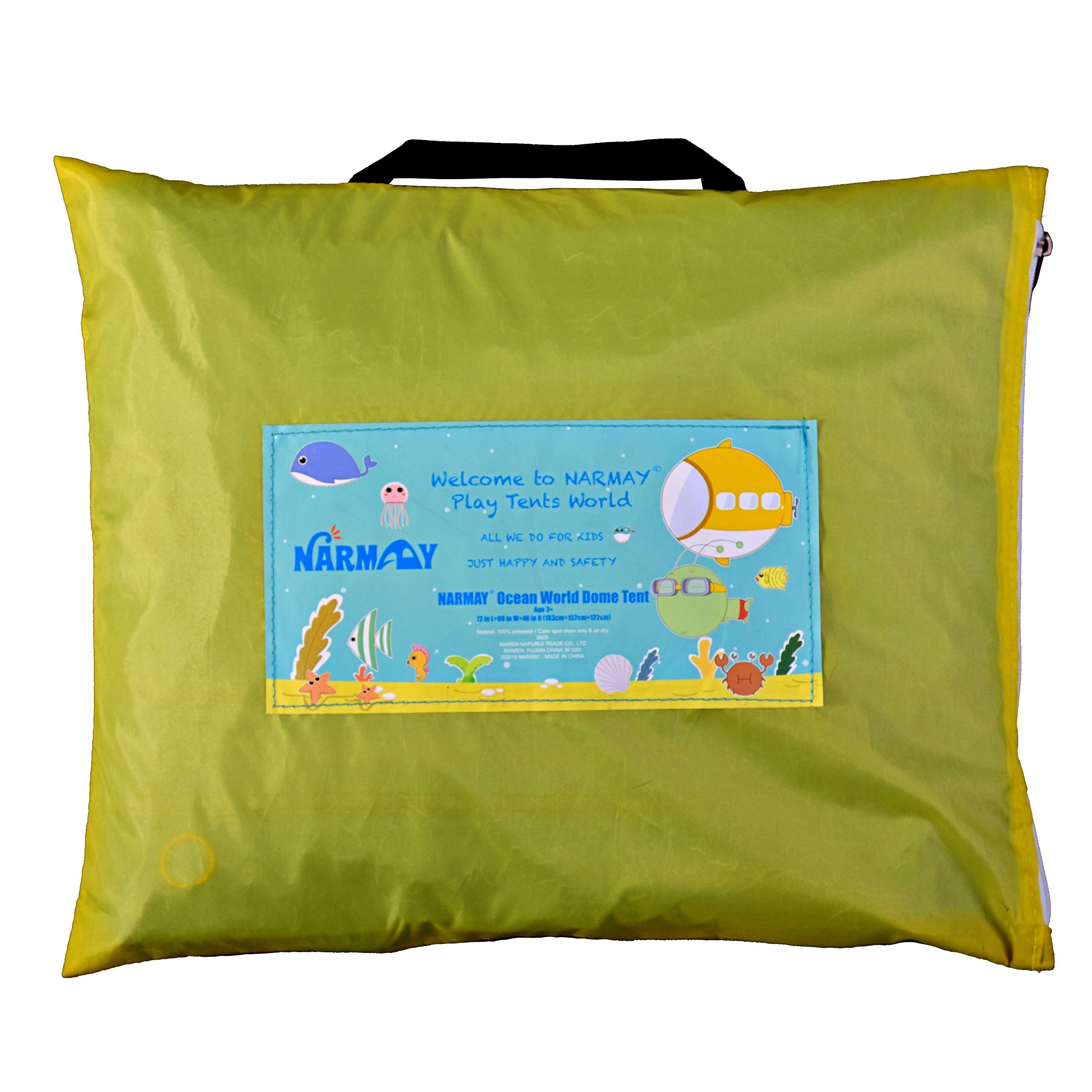 NARMAY® Play Tent Ocean World Dome Tent for Kids Indoor/Outdoor Joy - 72 x 60 x 42 inch