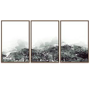 SIGNWIN 3 Piece Framed Canvas Wall Art Mountain...