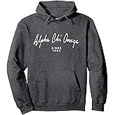Alpha Chi Omega Officially Licensed Trad Cursive Since 1885 Pullover Hoodie