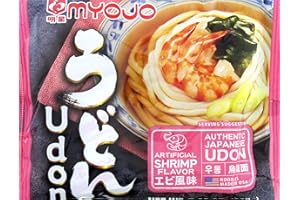 明星 Myojo Udon Japanese Style Noodles with Soup Base, Shrimp Flavor, 7.23 Ounce (Pack of 15)