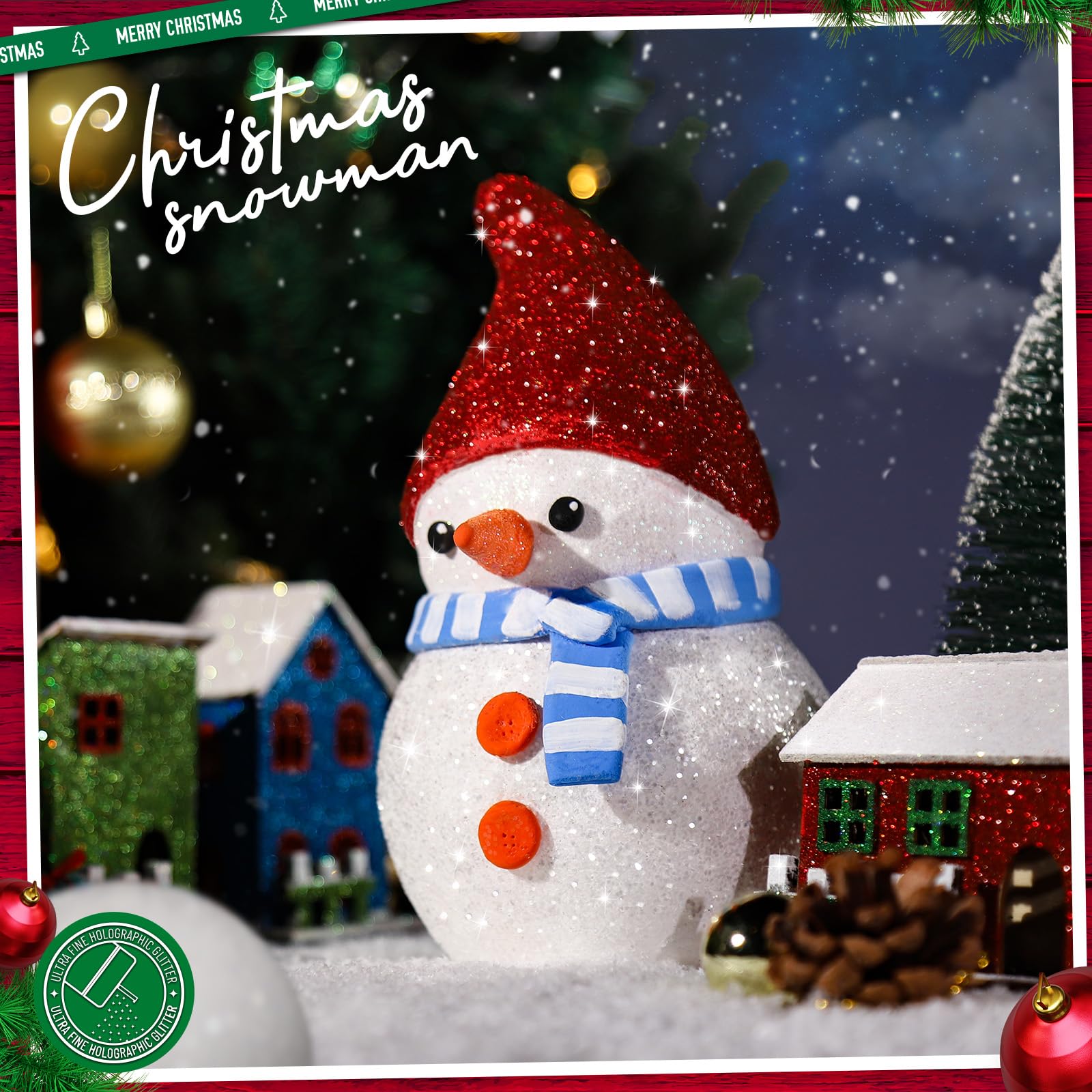 LEOBRO White Glitter, 150g/5.29oz Snow Chunky Glitter for Crafts, Resin, Clear Snow White Flakes, for DIY Tumbler, Hair Face Body Art, Party Christmas Decorations, 1/24