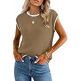 LaGracia Women's Sweater Vest Tops Pullover Tank Top Round Neck Cap Sleeve Lightweight 2026 Spring Summer Outfits