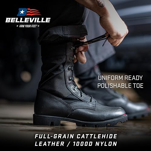Belleville Men's Tactical Boots, Canopy Jungle Boot, Black, 9.5 in
