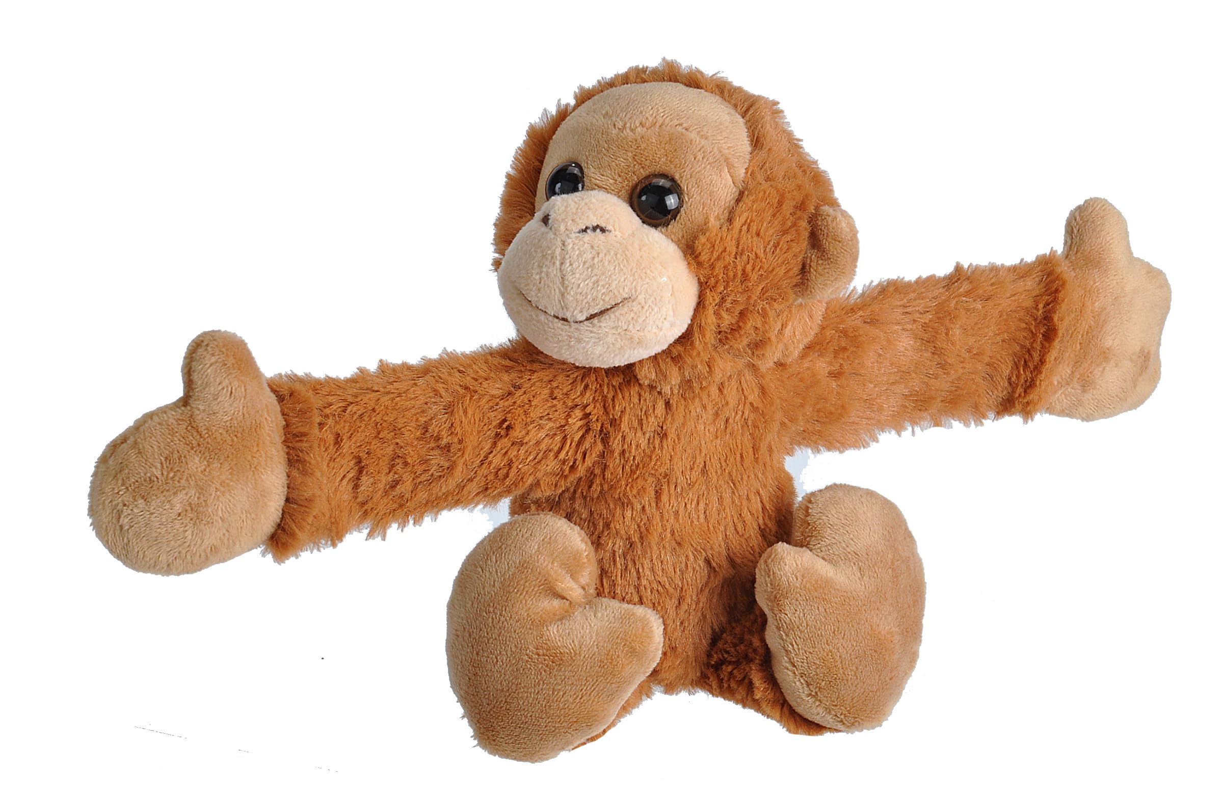 WILD REPUBLIC Huggers Orangutan Plush Toy, Slap Bracelet, Stuffed Animal, Kids Toys, 8 Inches