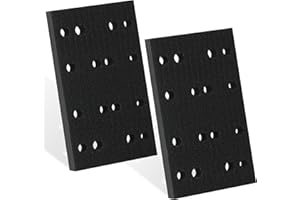 FMTYAOIU 2 Pcs Soft Foam Sanding Pads Interface Sander Backing Pad, 80 x 133 x 12 mm Hook and Loop Soft Sponge Cushion Interface Buffer Pad for Festool RTS400 LS130 Sander