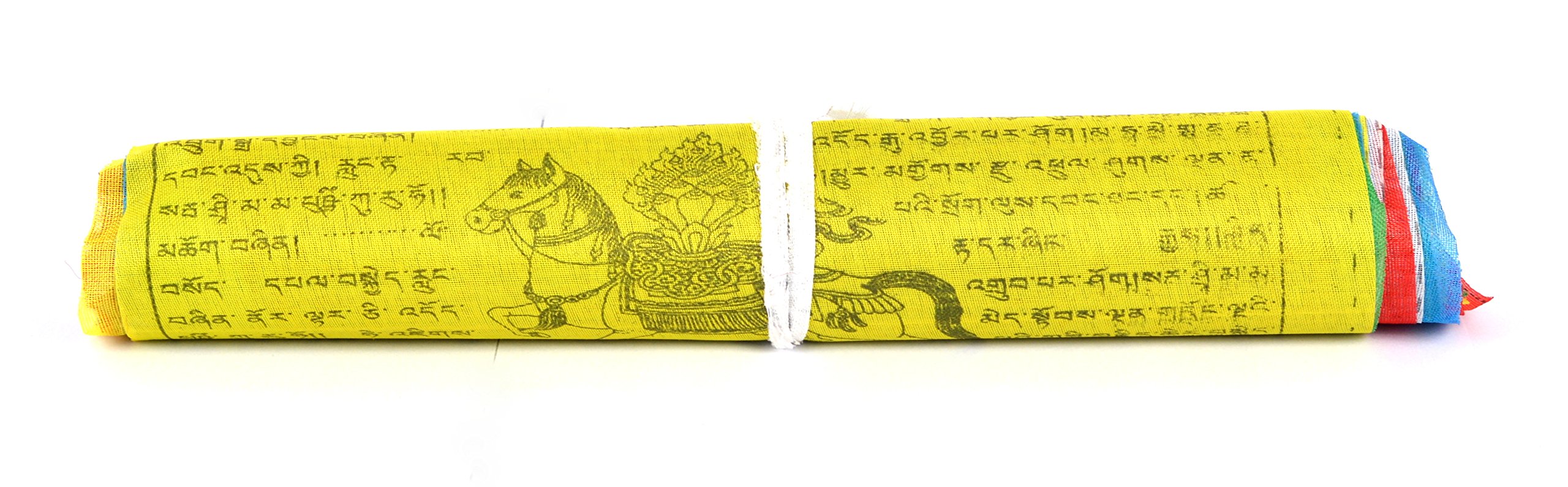 Bermoni Tibetan Buddhist Fluttering Cotton Prayer Flags (Lungta) Mantras And 5 designs Features-FH-FLAG-1042(P1)