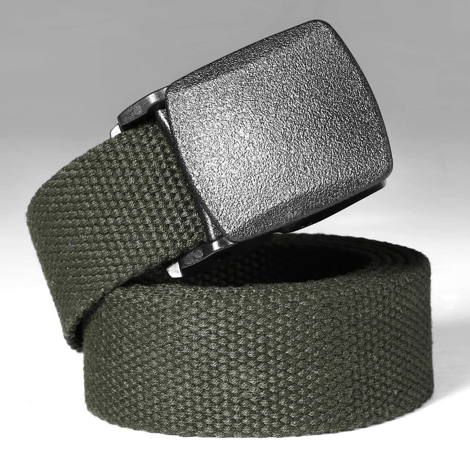 Alisena Men Women Tactical Adjustable Survival Solid Nylon Outdoor Waist Belt(Army Green)