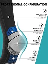SONORAN 20-30 mmHg Compression Socks Unisex L/XL Black Blue Gray view 4