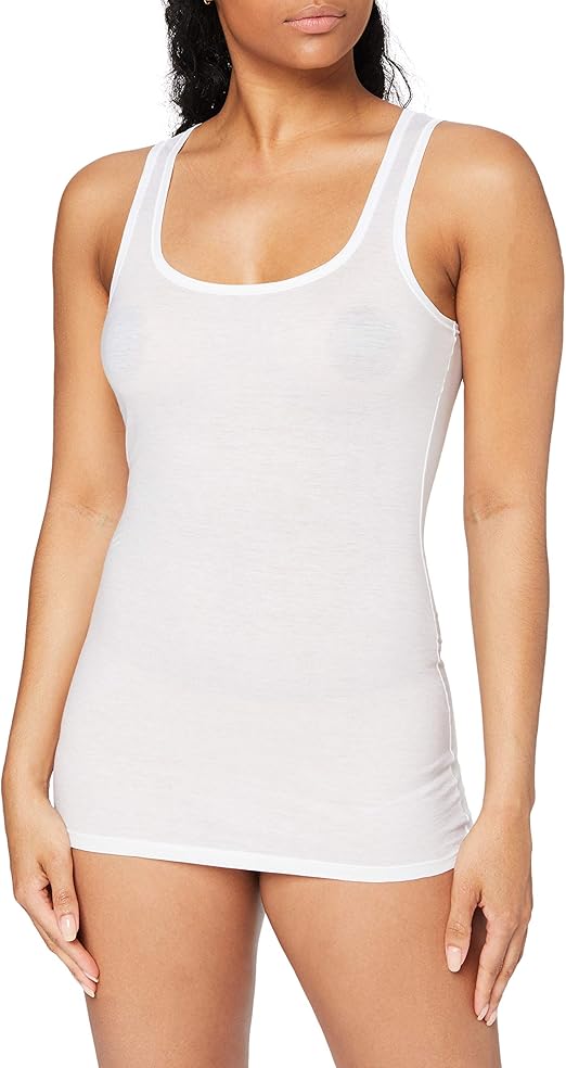 HANRO Women's Tank Top Vest, White (White 0101), Large Amazon.co.uk