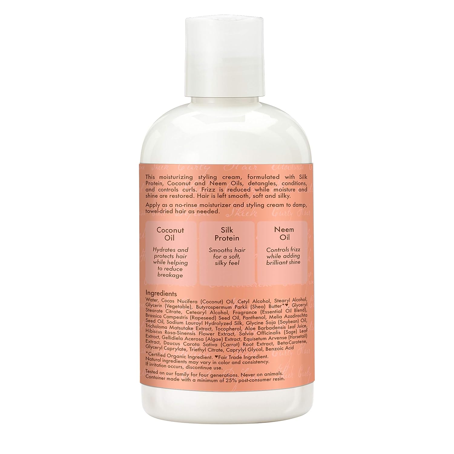 SheaMoisture Curl and Style Milk for Thick, Curly Hair Coconut and Hibiscus for Curl Definition 8 oz : Beauty