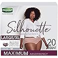 Depend Silhouette Incontinence Underwear for Women, Maximum Absorbency,20 count, L/XL, Beige