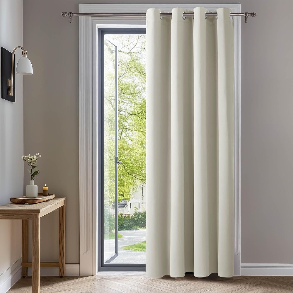 Deconovo Thermal Insulated Room Darkening Curtain 52x90 Beige 1 Panel