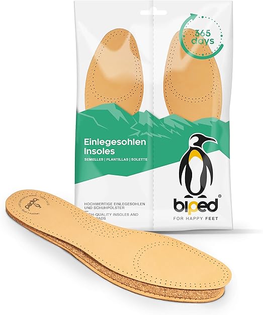 biped leather insoles with genuine natural cork insoles made from