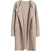 ANRABESS Womens Cardigan Sweater Open Front Knit Long Coatigan Dressy Casual Jacket Coat 2025 Fall Outfits Classy Clothes